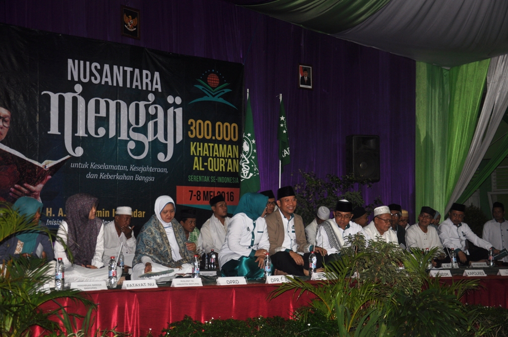 Program Nusantara Mengaji di Banyumas berpusat di SMK Ma'arif 1 Ajibarang, Sabtu (7/5). (Foto: Miftah Ahmad)