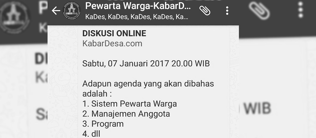 Diskusi Online Pewarta Warga KabarDesa